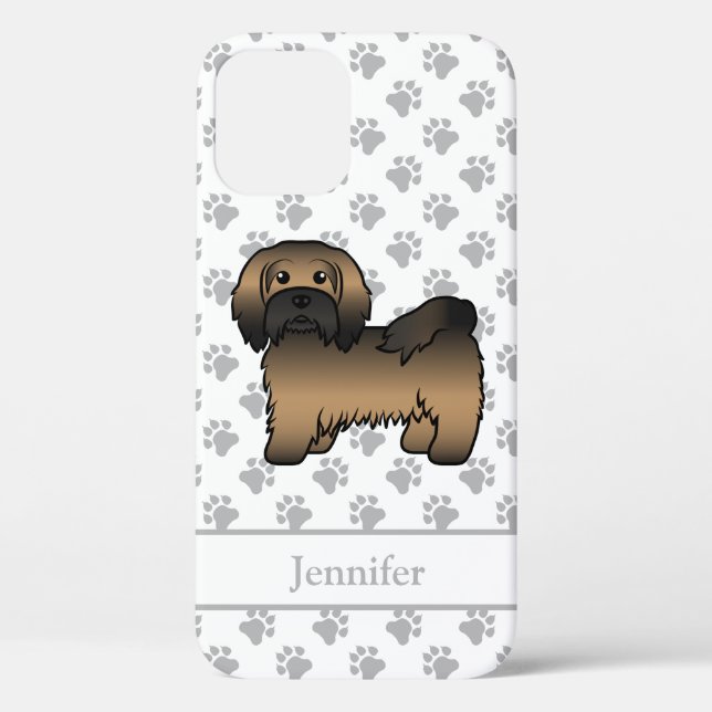 Brindle Havanese Niedlich Cartoon Dog & Name Case-Mate iPhone Hülle (Rückseite)