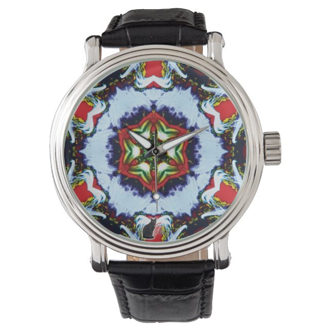 Brindle Kaleidoscope Armbanduhr (Vorderseite)