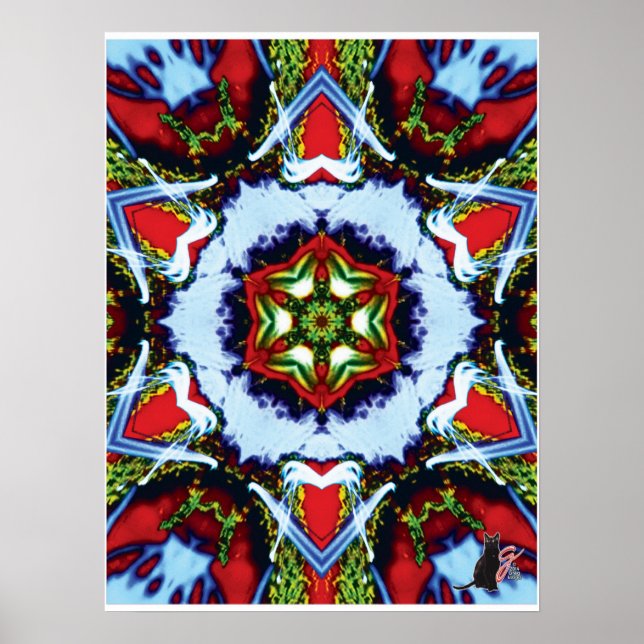 Brindle Kinetic Collage Kaleidoscope Poster (Vorne)
