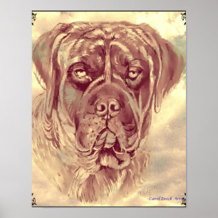Brindle Mastiff-Plakat durch Carol Zeock Poster