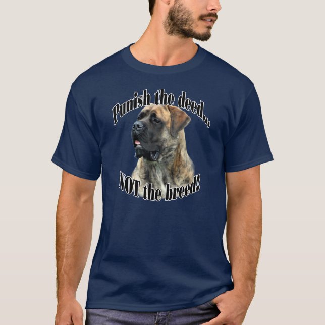 Brindle Mastiff Strafe den T - Shirt der Tat (Vorderseite)