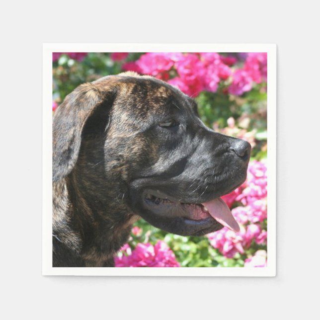 Brindle Mastiff Welpe Serviette (Vorderseite)