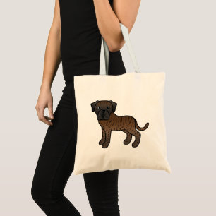 Brindle Old English Mastiff Cartoon-Hund Tragetasche