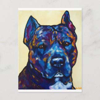 Brindle Pit Bull Cody Postkarte