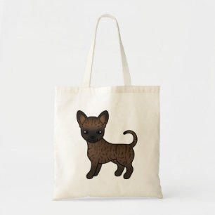Brindle Smooth Coat Chihuahua Niedlicher Cartoon D Tragetasche