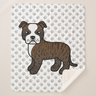Brindle und weißer Staffordshire Bull Terrier Hund Sherpadecke
