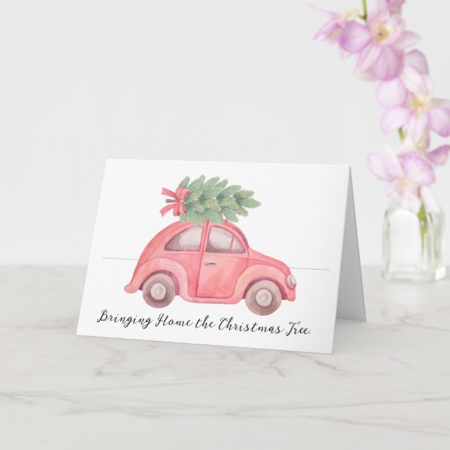 Brinen Zuhause Die Weihnachtsbaumgrüßkarte Karte (Orchidee)