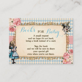 Bring a Book Alice in Wonderland Baby Shower Card Platzkarte