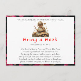 Bring a Book Baby Mädchen Welpe Rote Blumen   Begleitkarte