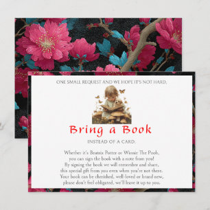 Bring a Book Baby Mädchen Welpe Rote Blumen Begleitkarte