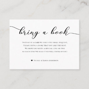 Bring a Book Baby Shower Einlagekarte Rosa Paris Visitenkarte