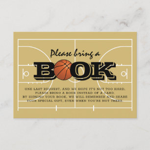 Bring a Book Coole Basketball-Baby-Party Begleitkarte