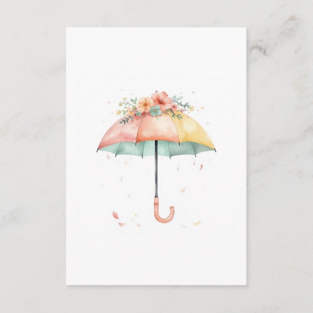 Bring a Book Floral Umbrella Baby Sprinkle Insert (Vorderseite)