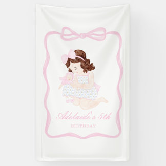 Bring a Doll Geburtstag Preppy Grandmillennial Banner