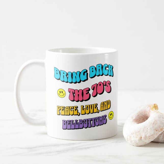 Bring Back die 70er Kaffeetasse (Mit Donut)