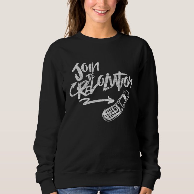 Bring Back The Flip Phone Join The Revolution Sweatshirt (Vorderseite)