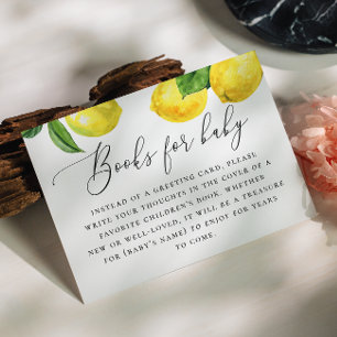 Bring Buch für das Baby. Zitrone Begleitkarte