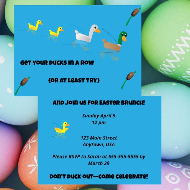 Bring deine Enten in Reih und Glied zum Brunch Einladung (Von Creator hochgeladen)