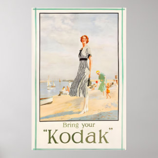 Bring deine Kodak Kamera 1925 im Vintage Stil Poster