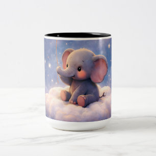 Bring den Elefanten und die Mitternachtssterne, zw Zweifarbige Tasse