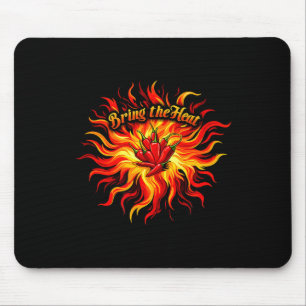 Bring die Hitze scharfe Chili-Pfeffer-Flamme heiße Mousepad