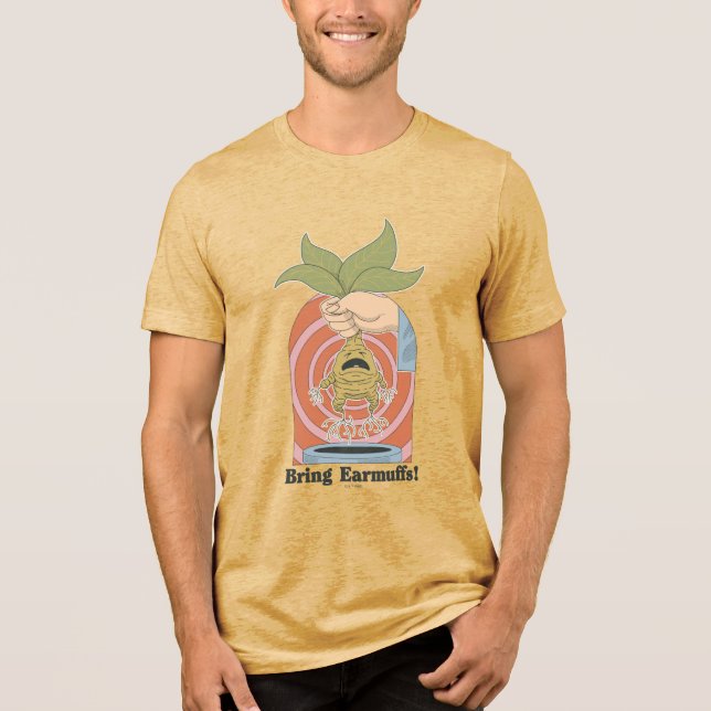 "Bring Earmuffs!" Screaming Mandrake Graphic Tri-Blend Shirt (Vorderseite)