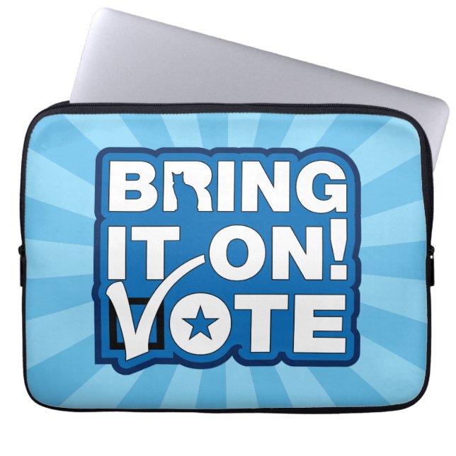 Bring es an! ABSTIMMUNG Laptopschutzhülle (Vorderseite)