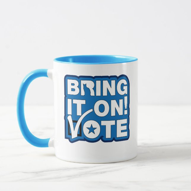 Bring es an! ABSTIMMUNG Tasse (Links)