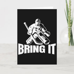 Bring es Eishockey-Torwart Lustiges Eishockey-Torw Karte