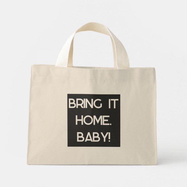 Bring es nach Hause, Baby-Tasche Mini Stoffbeutel (Rückseite)