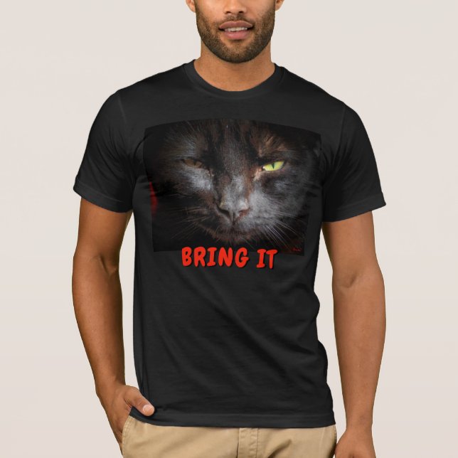 Bring it Cat Men Basic Bella Leinwand T - Shirt (Vorderseite)