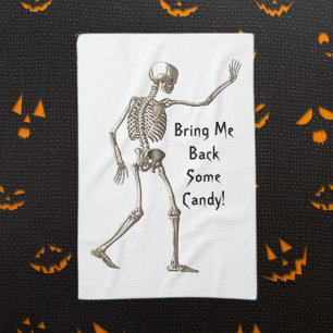 Bring Me Back Some Candy Skelett Küchenhandtuch Geschirrtuch
