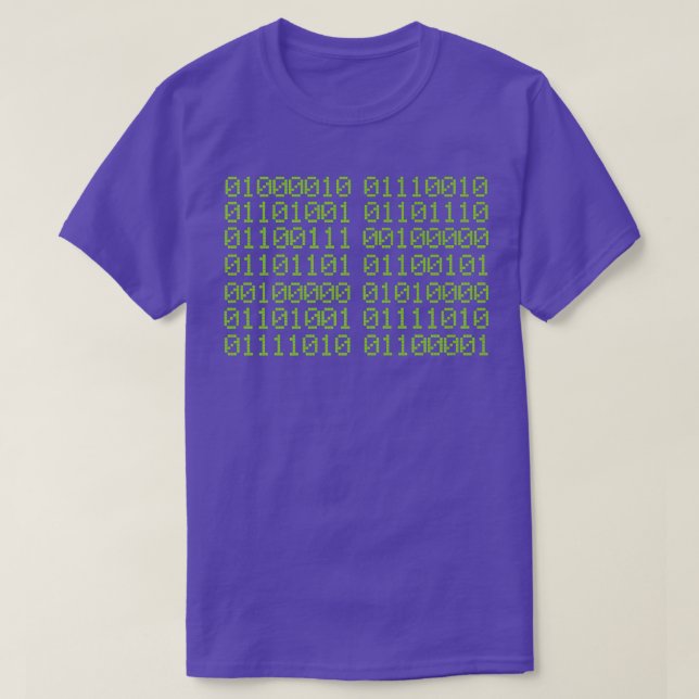 BRING ME PIZZA In Binary Code for gamer and progra T-Shirt (Design vorne)