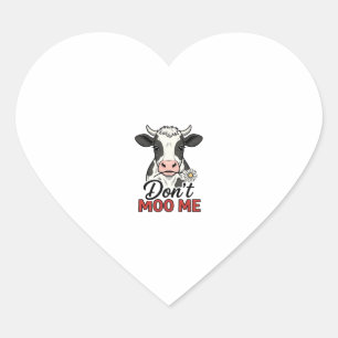 Bring mich nicht zum Lachen Kuh Vintage Gravur Herz-Aufkleber