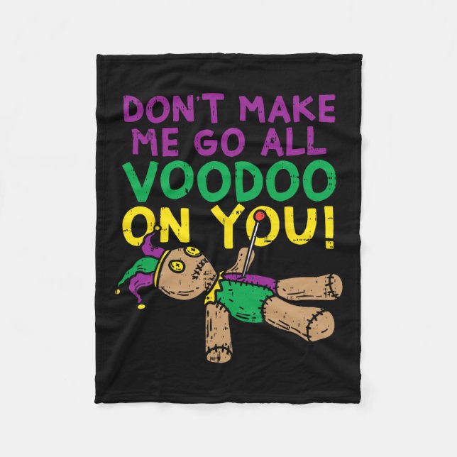 Bring mich nicht zum Voodoo über dich, Mardi Gras  Fleecedecke (Vorderseite)