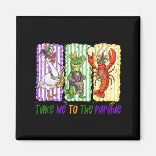 Bring mich Parademardi gras Alligator Crawfish Fra Magnet