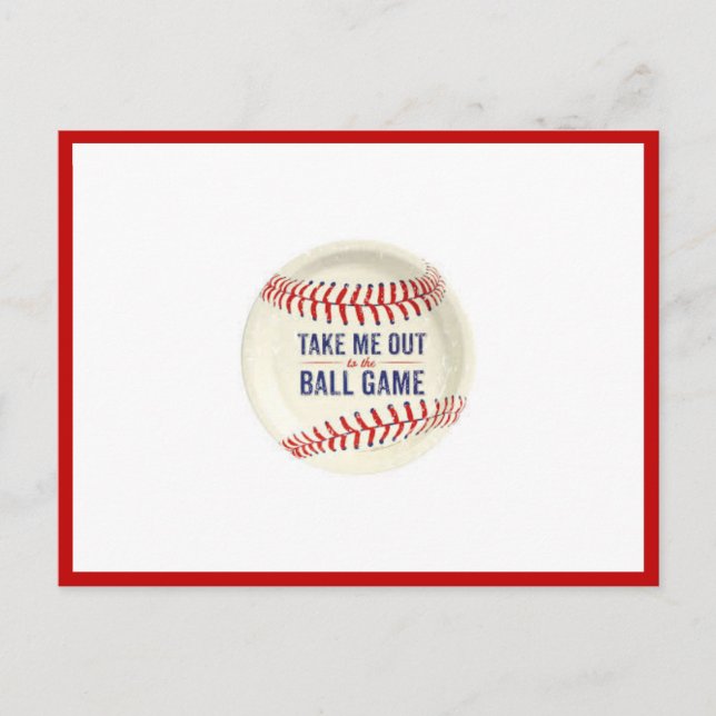 Bring mich raus in den Ballpark auf der Postkarte (Vorderseite)
