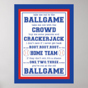 Bring mich raus zum Ballspiel, Baseball Poster