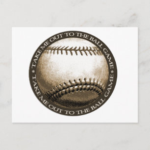 Bring mich raus zum Ballspiel Postkarte