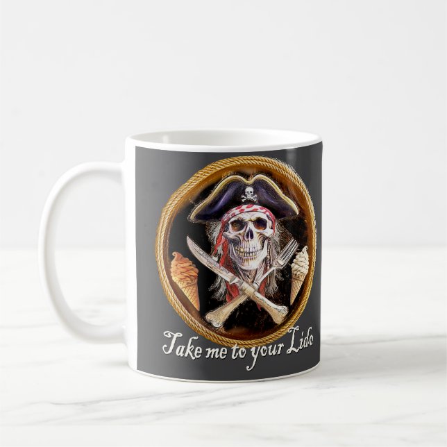 Bring mich zu deinem Lido Pirate Skull Kaffeetasse (Links)