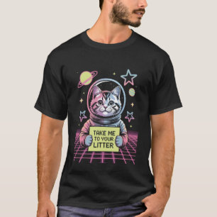 Bring mich zu deinem Wurf Lustige Katze UFO Alien T-Shirt