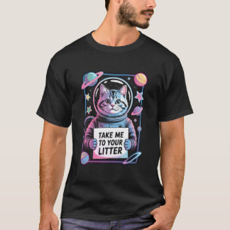 Bring mich zu deinem Wurf Lustige Katze UFO Alien T-Shirt