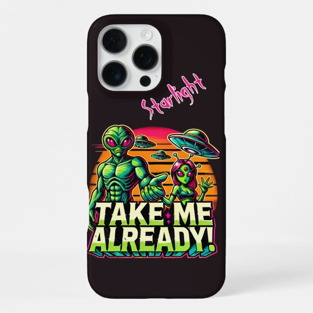 Bring mich zu kosmischen Abenteuern! iPhone Hülle (Rückseite)