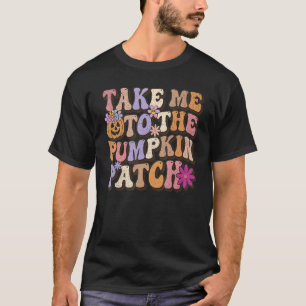 Bring mich zum Kürbisfeld Retro Groovy Thanksgivin T-Shirt