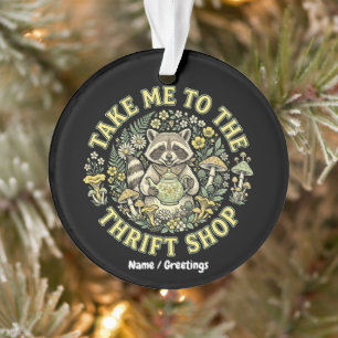 Bring mich zum Second-Hand-Laden Vintage Waschbär Ornament