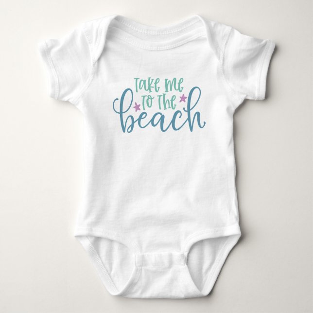 Bring mich zum Strand Baby Strampler (Vorderseite)