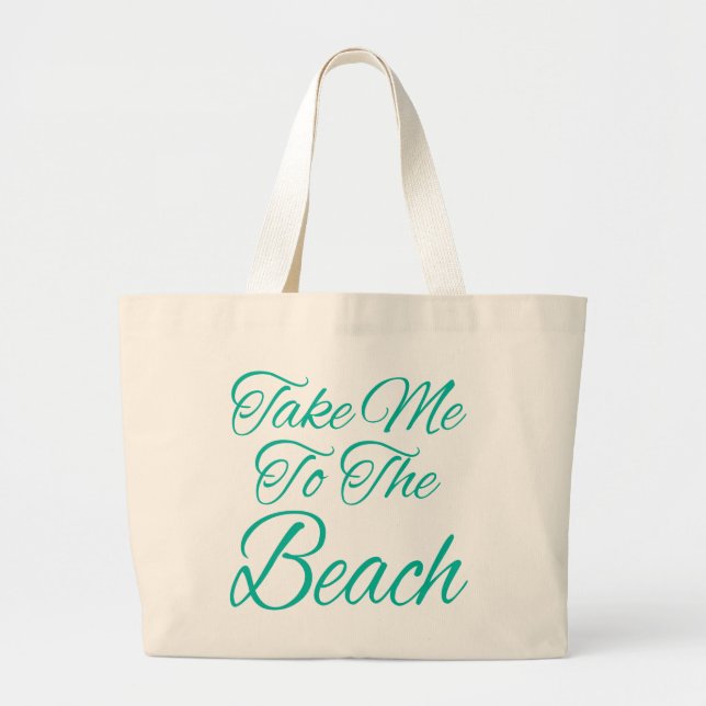 Bring mich zum Strand Jumbo Stoffbeutel (Vorne)