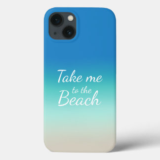 "Bring mich zum Strand" Modernes Blue Ombre Case-Mate iPhone Hülle