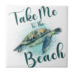 Bring mich zum Strand, Sea Turtle Fliese