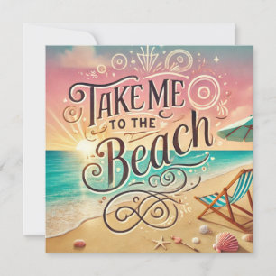 Bring mich zum Strand - Sonnenuntergang Karte